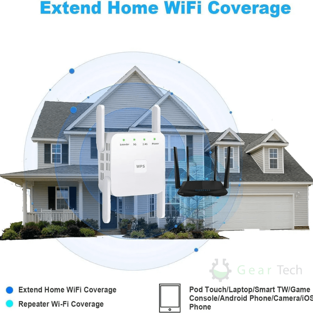 Universal Home WiFi Booster with Wide Coverage