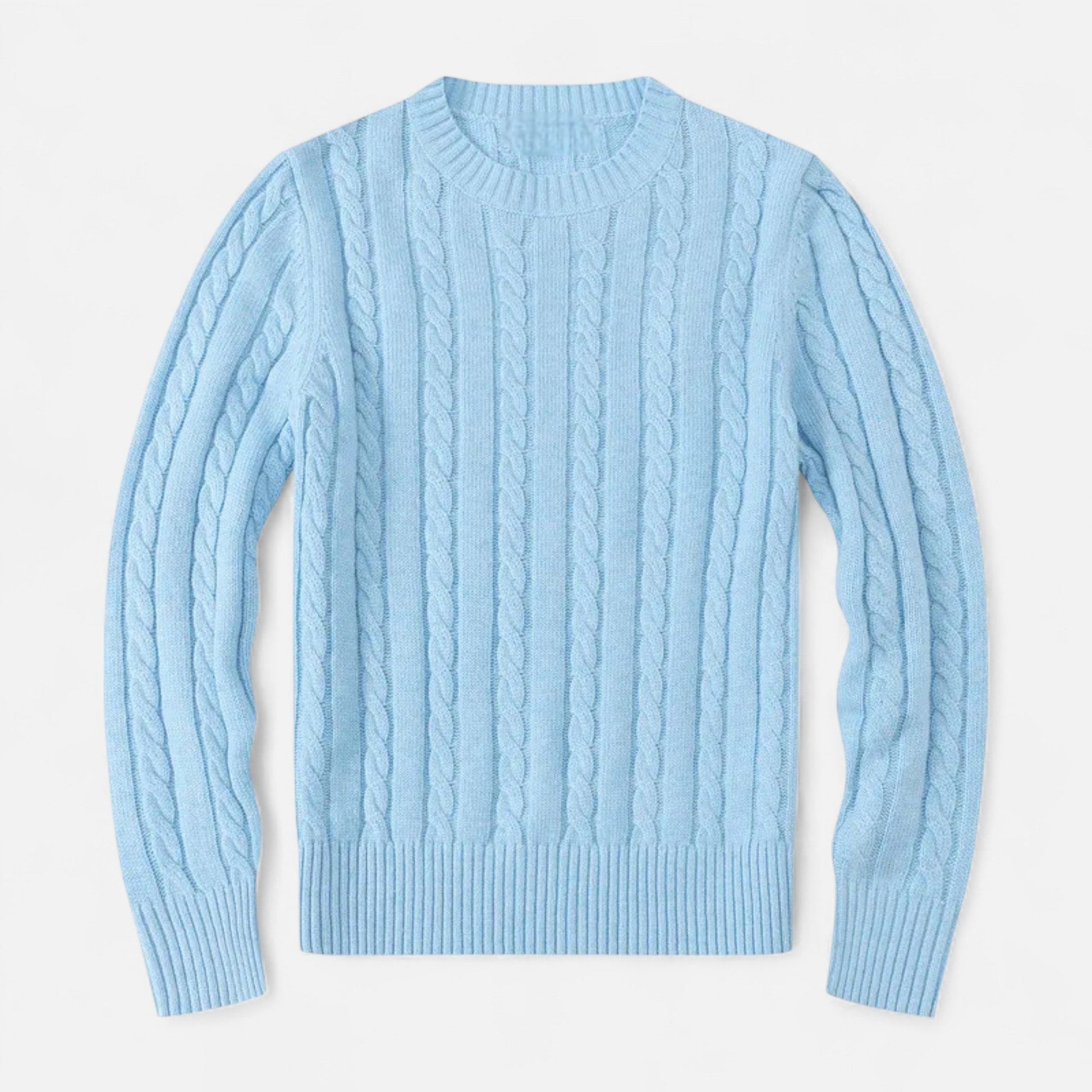 Men’s Classic Knitted Winter Sweater with Round Neckline Style