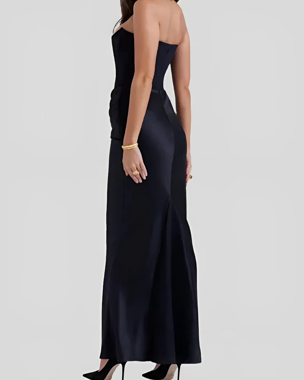 Women's Long Draped Maxi Evening Wedding Guest Dresses For Ceremonies