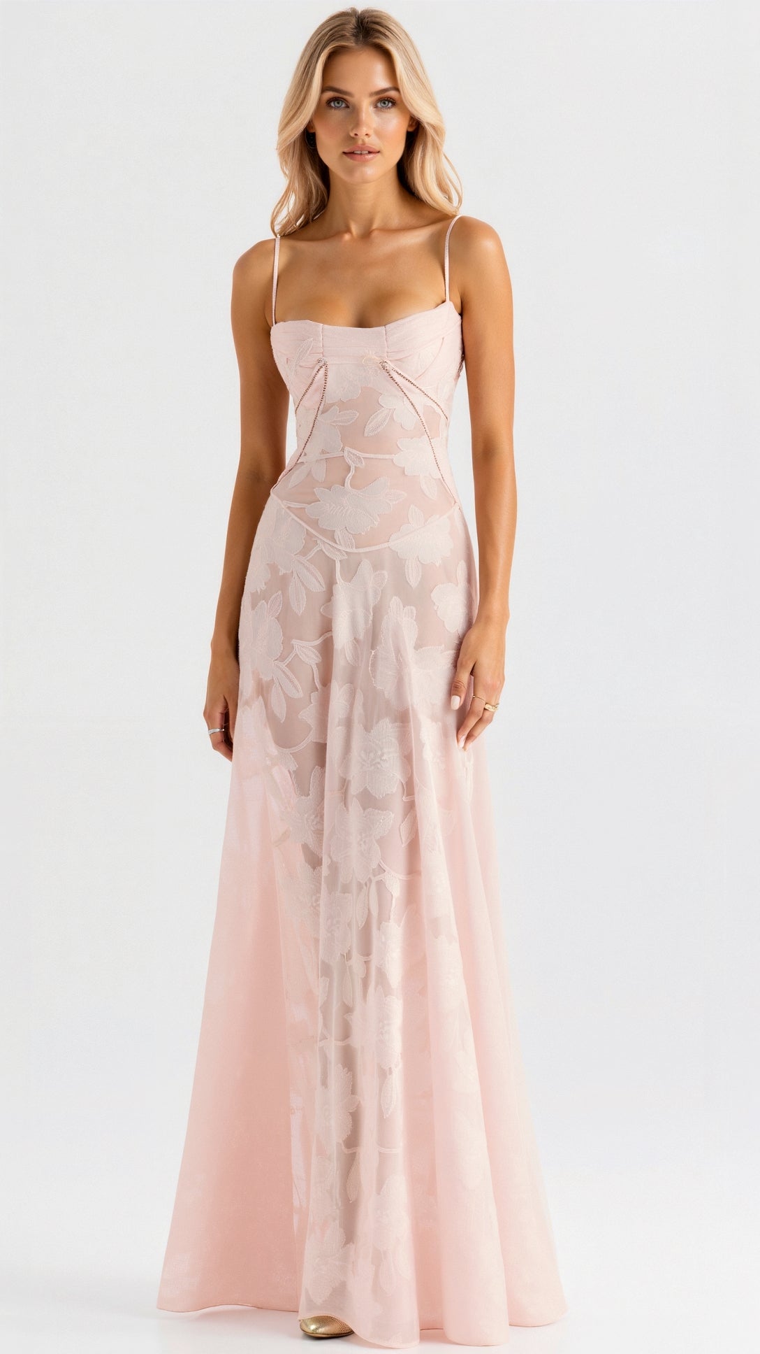 Women Flattering Long Maxi Occasion Wedding Guest Slip Dress