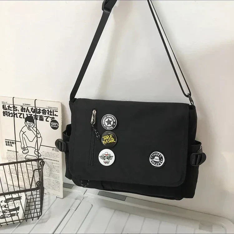 Noah | Trendy Nylon Lightweight Crossbody Messenger Bag - Image 9