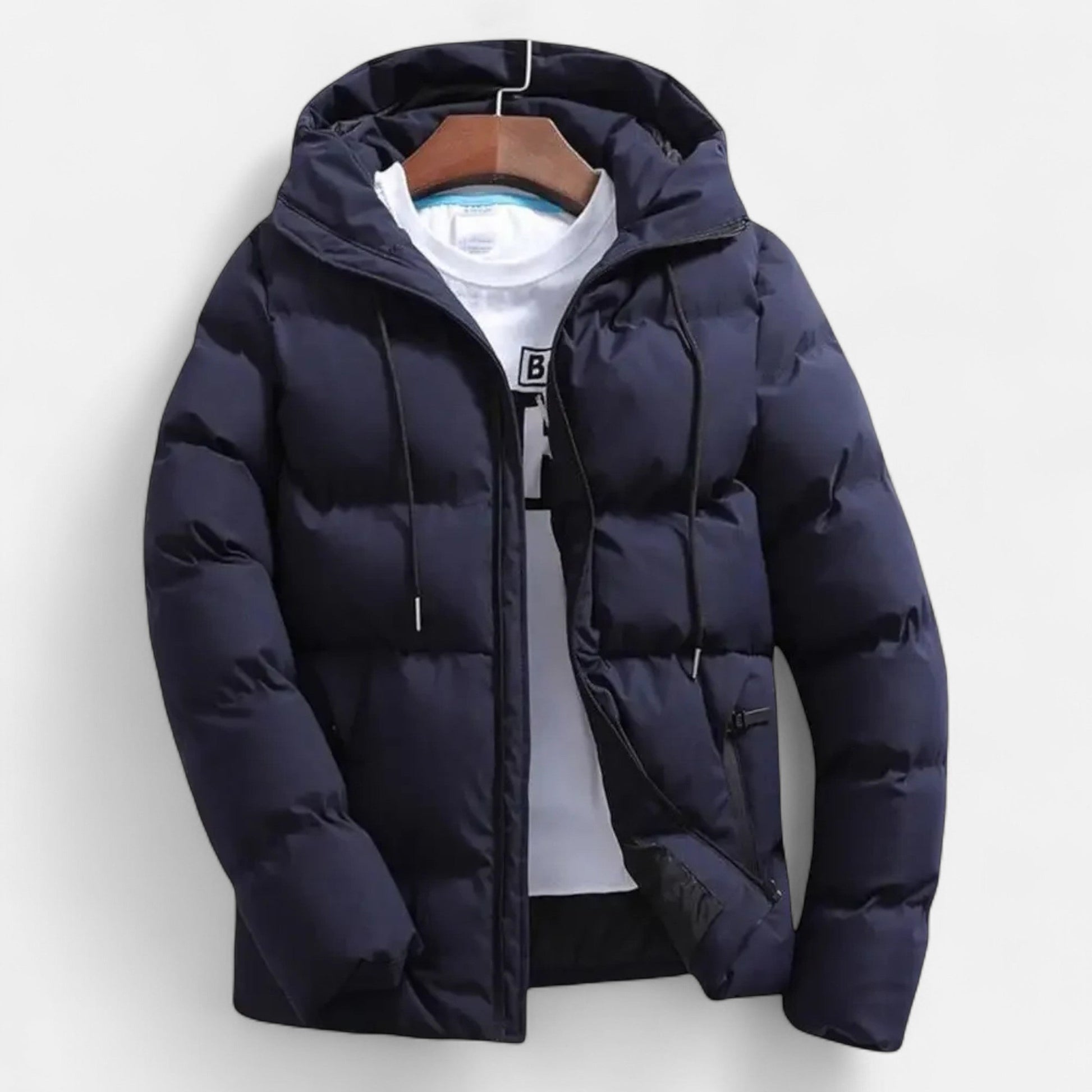 Men’s Stylish Timeless Layer Transitional Hooded Puffer Jacket for Cold Weather