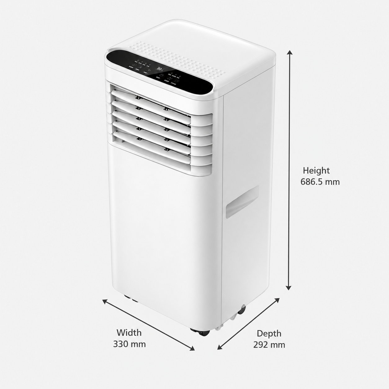 Portable Air Conditioner 7000BTU with Compressor Cooling & 24H Timer