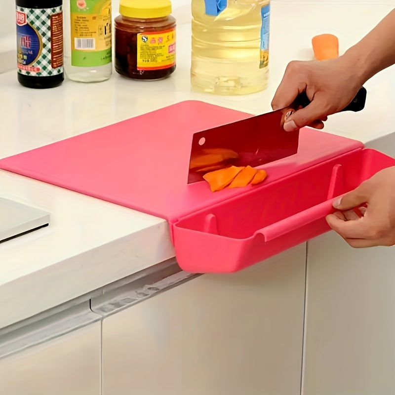 Cutting Board Storage Container 2 in 1 Portable Meal Prep Chopping Board