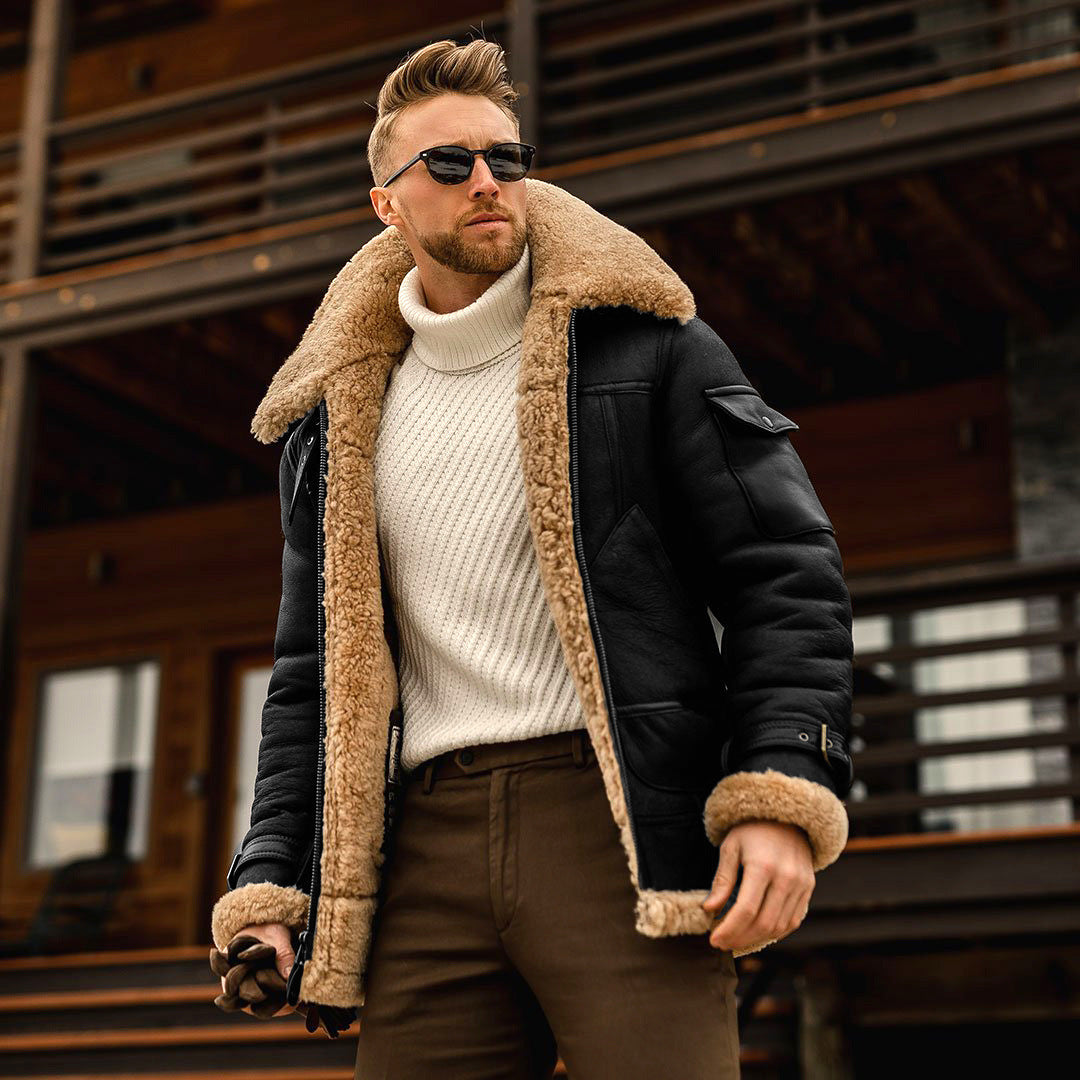 Men's Classic Aviation-inspired Outdoor Jacket