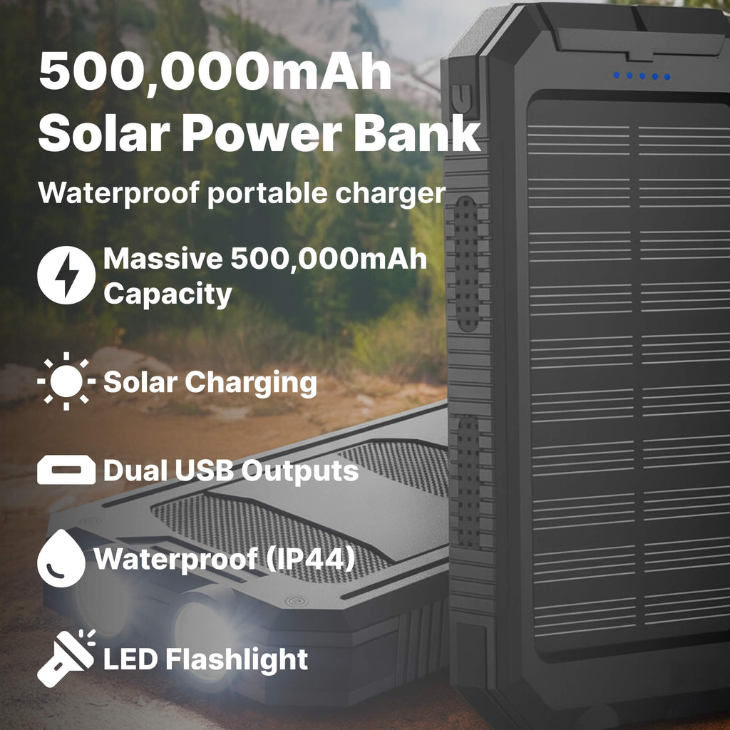 Solar Power Bank Dual USB Charging - Image 2