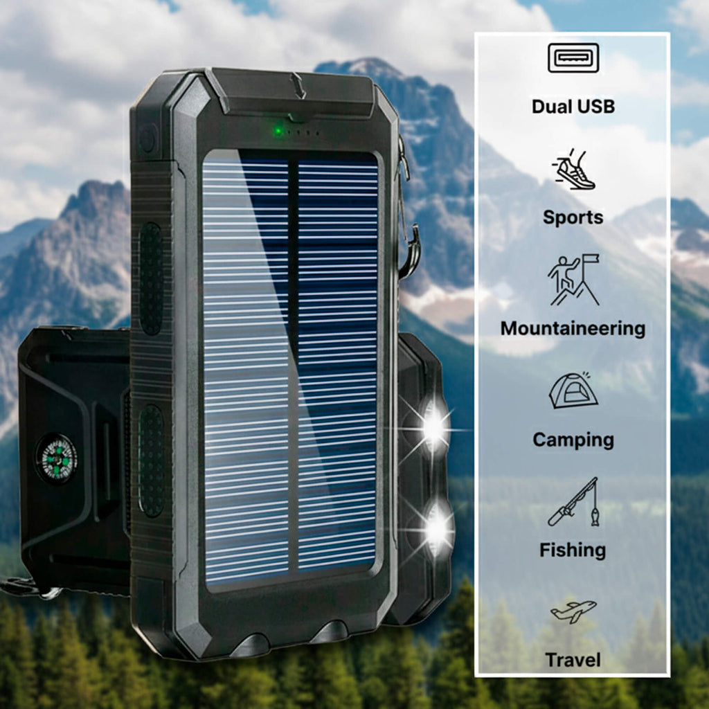 Solar Power Bank Dual USB Charging - Image 4