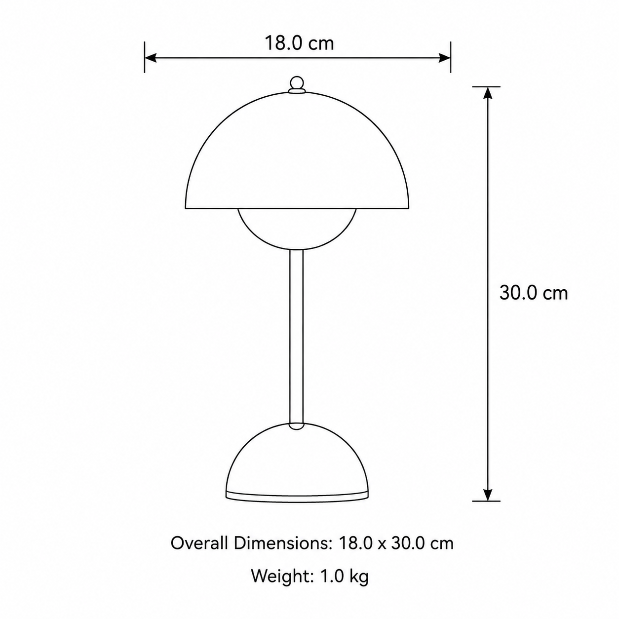 Lampe de table scandinave design sans fil et dimmable