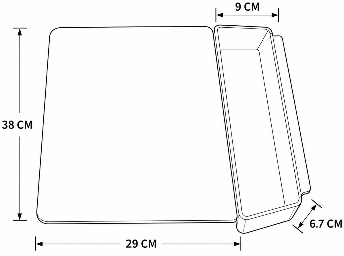 2 in 1 Cutting Board with Container Tray
