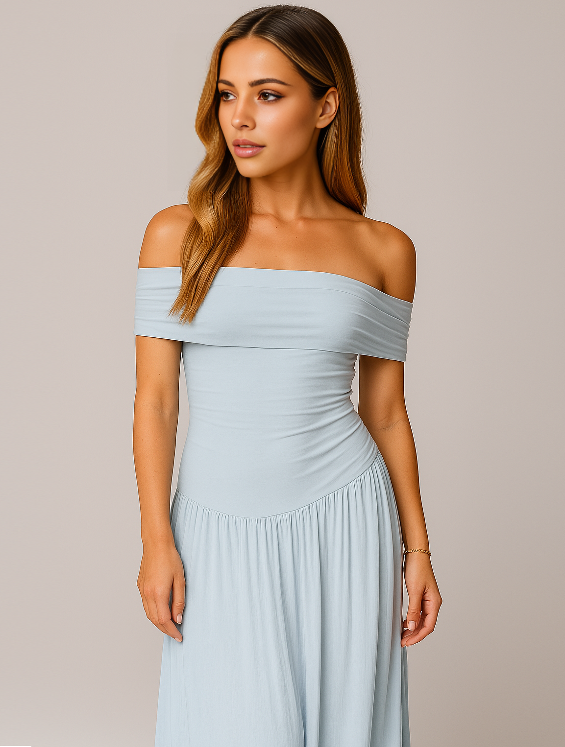 Women’s Evening Pleated Wedding Guest Dresses Maxi
