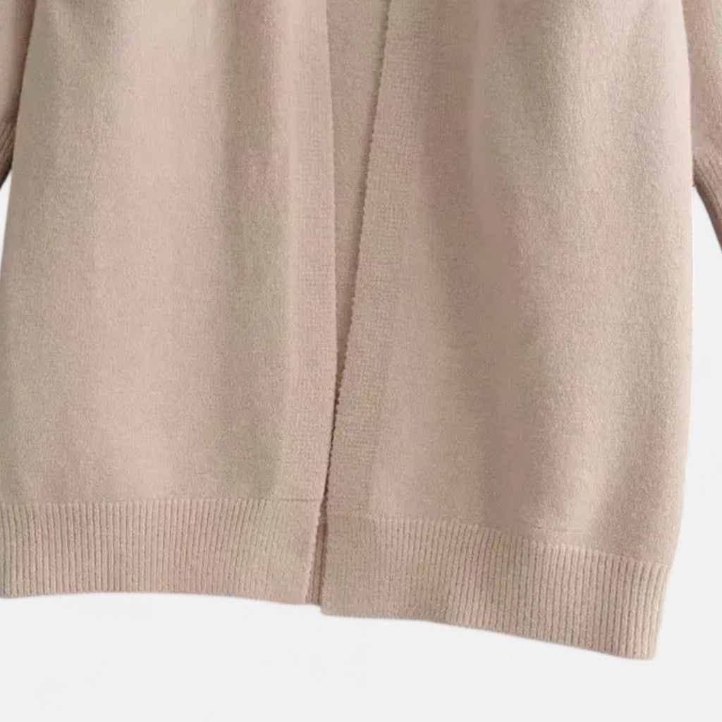 Women’s Casual Elegance Thick Layering Knit Warm Cardigan with V-Neckline