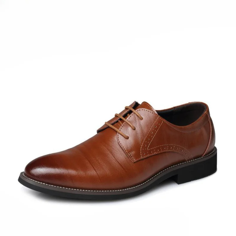 Men's Elegant Sleek Business Formal Shoes with Lace-Up Closure