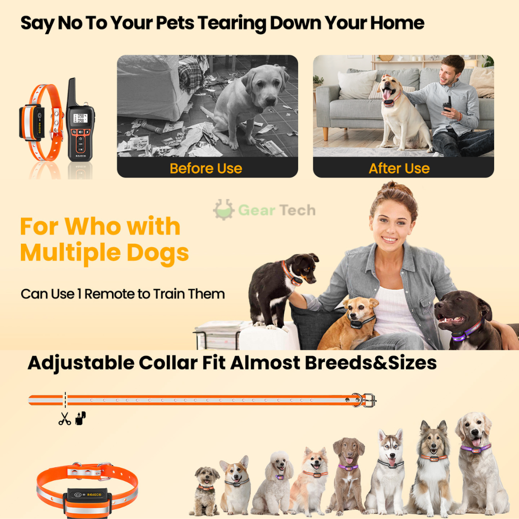 Long‑Range Waterproof Dog Training Collar with 3 Modes - Image 6