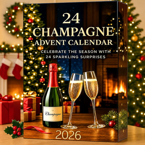 24 Day Champagne Advent Calendar 2026 Flat Decorative Bottle Designs