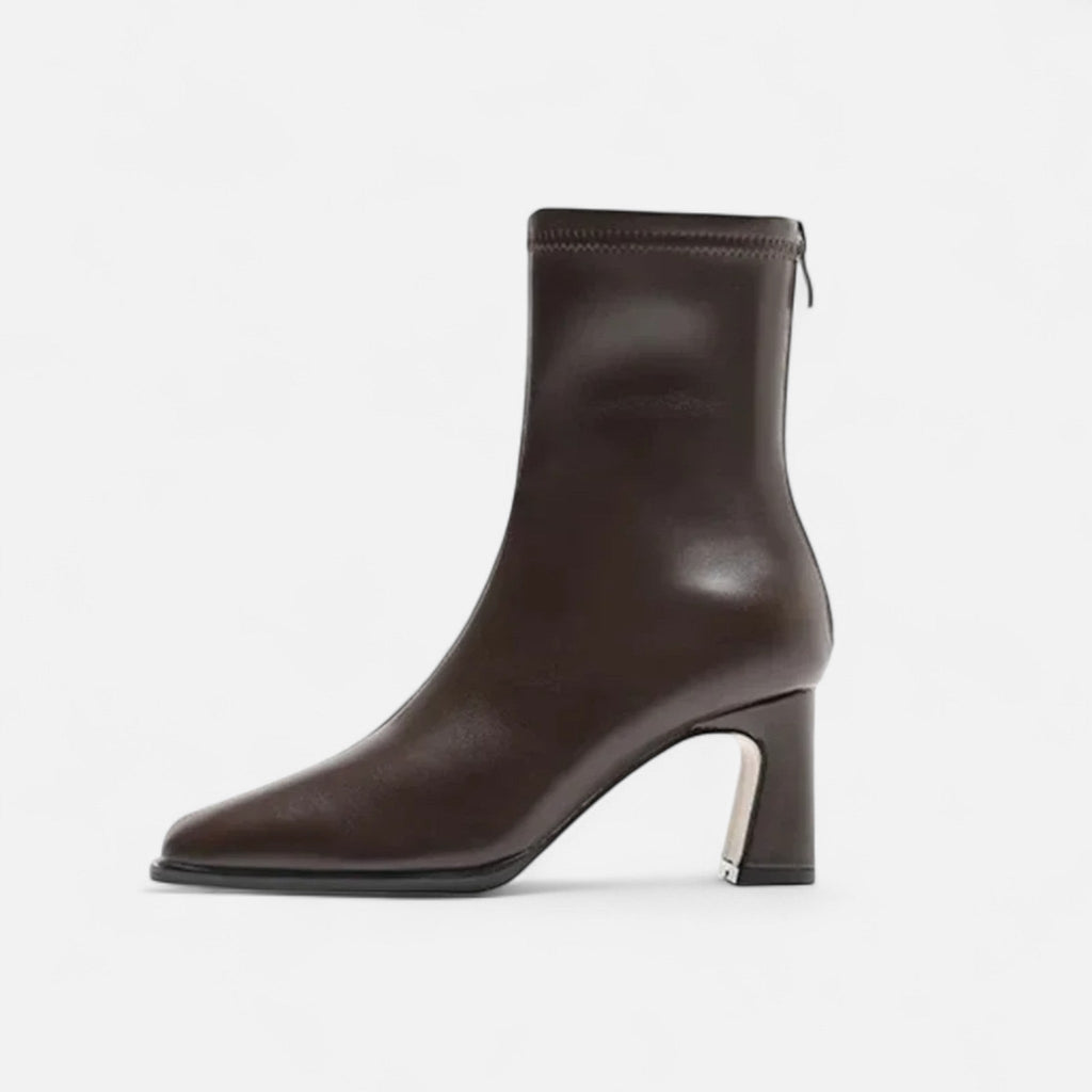 Women’s Classic Sturdy Thick Heel Square-Toe Ankle Boots