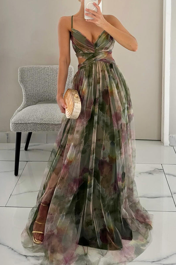 Women's Elegance Floral Maxi Dress - Ideal for Garden Parties and Beach Outing