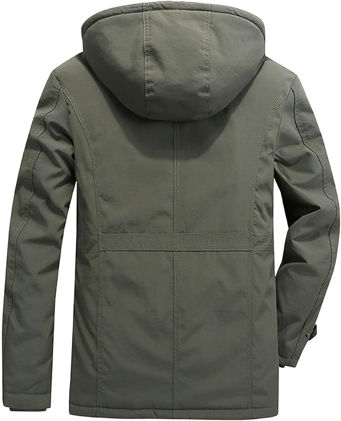 Men’s Winter Warm Hood Jackets with Multi pockets