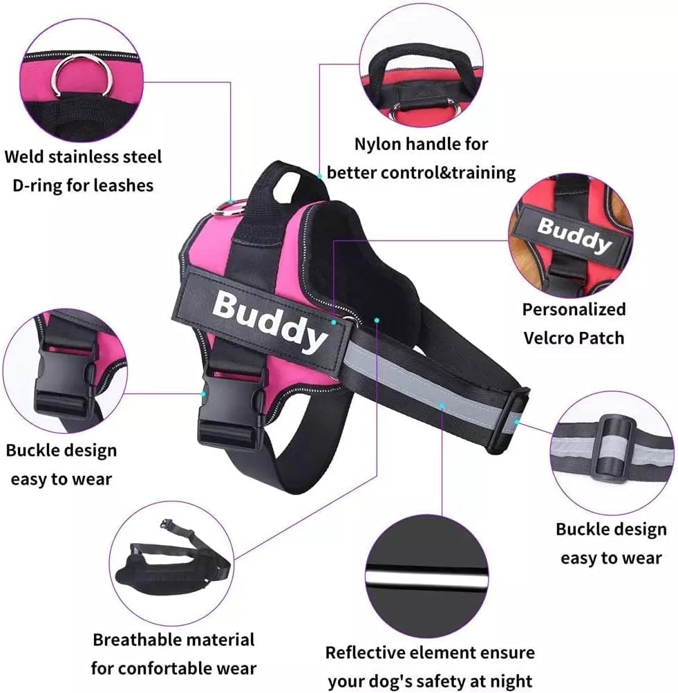 Adjustable Dog Harness with Reflective Straps