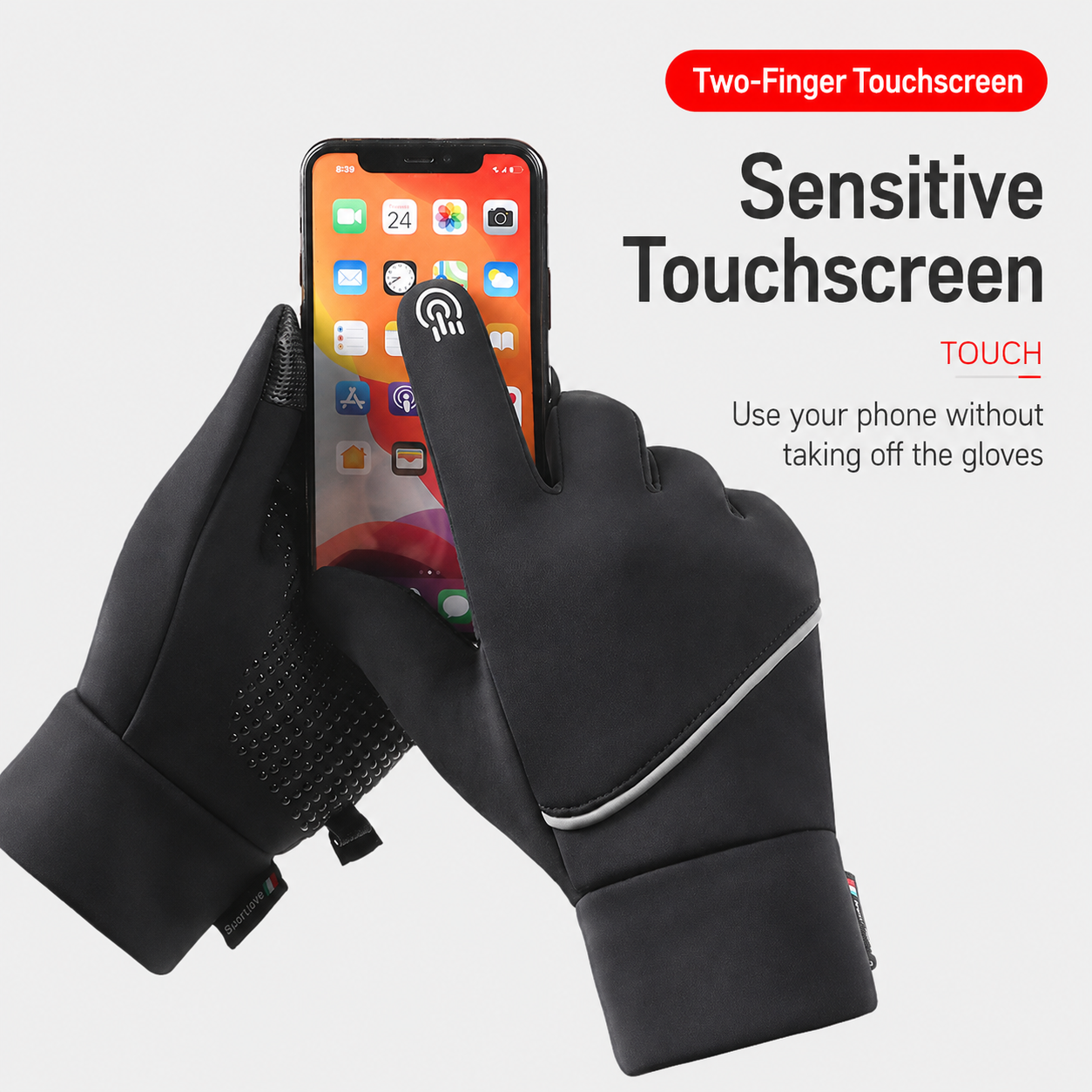 Heated Winter Gloves USB Rechargeable Touchscreen Cycling Windproof - Image 7