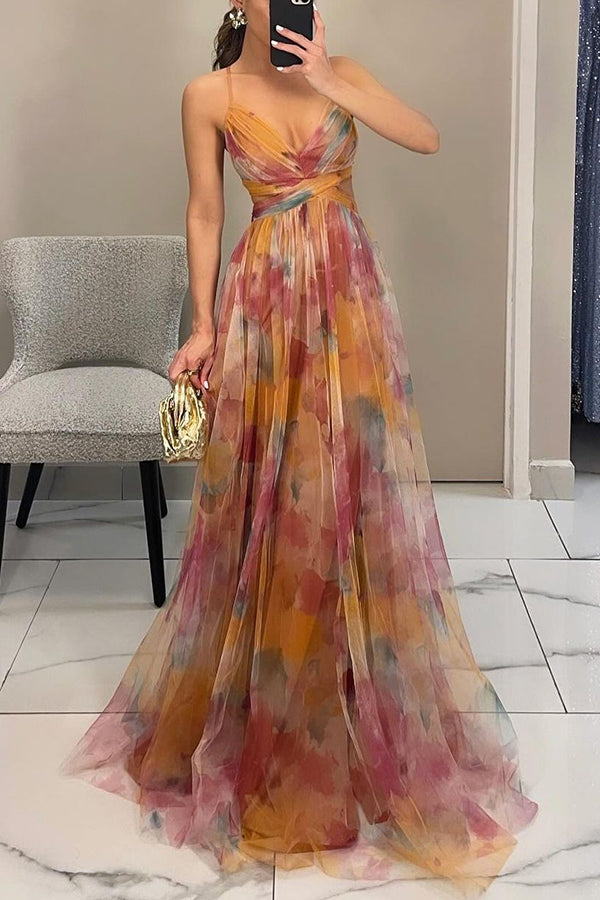Women's Elegance Floral Maxi Dress - Ideal for Garden Parties and Beach Outing