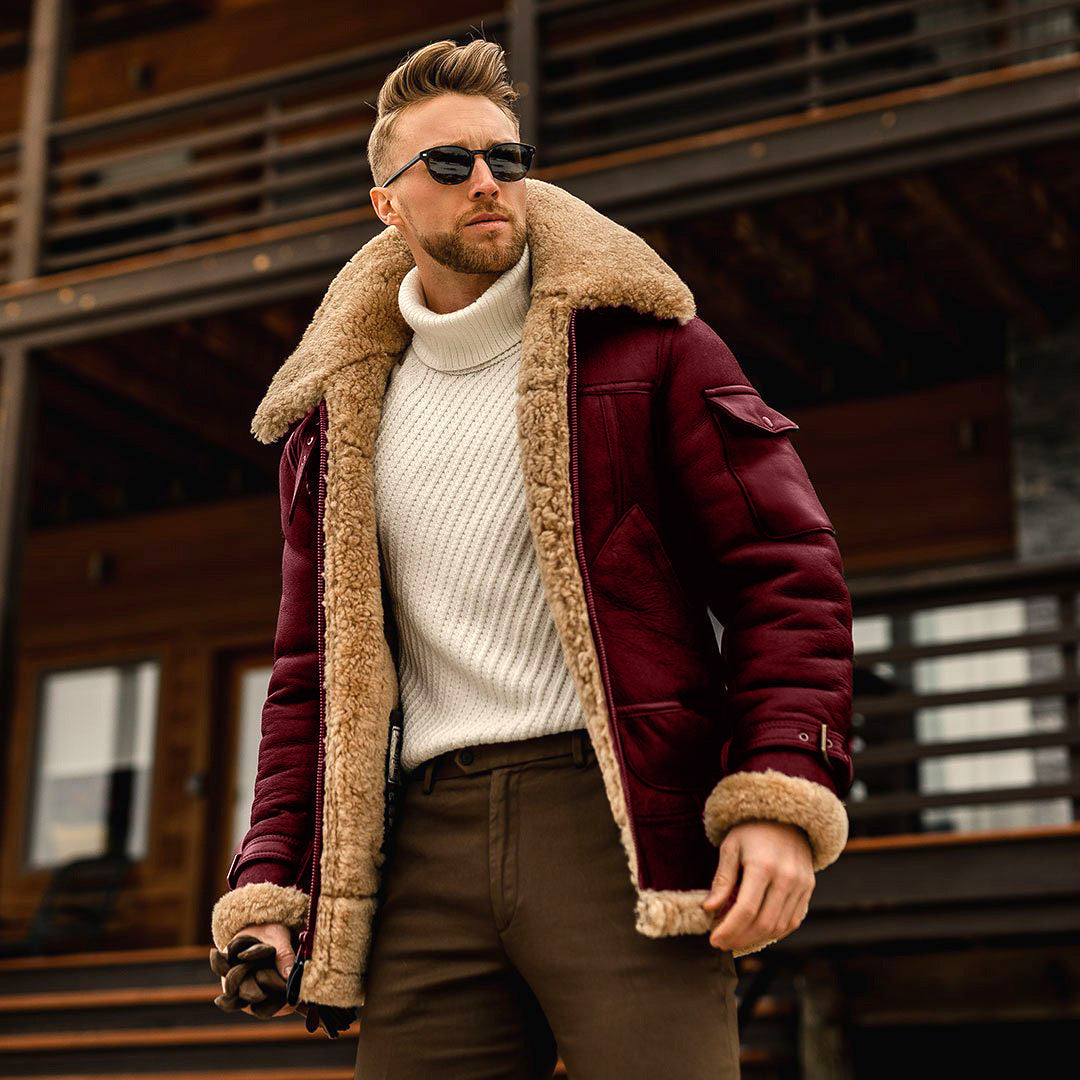Men's Classic Aviation-inspired Outdoor Jacket