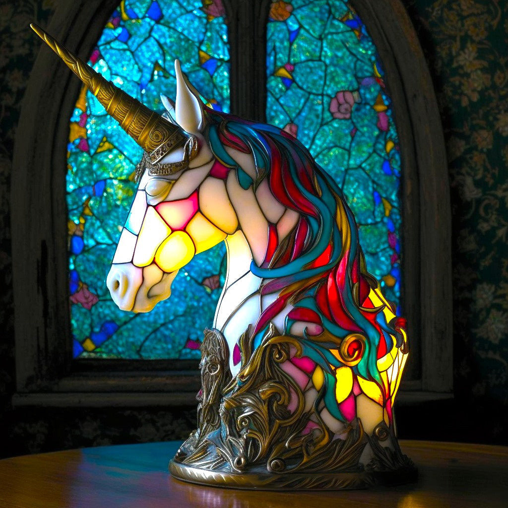 Stained Glass Table Lamp Animal Decorative Light - Image 11
