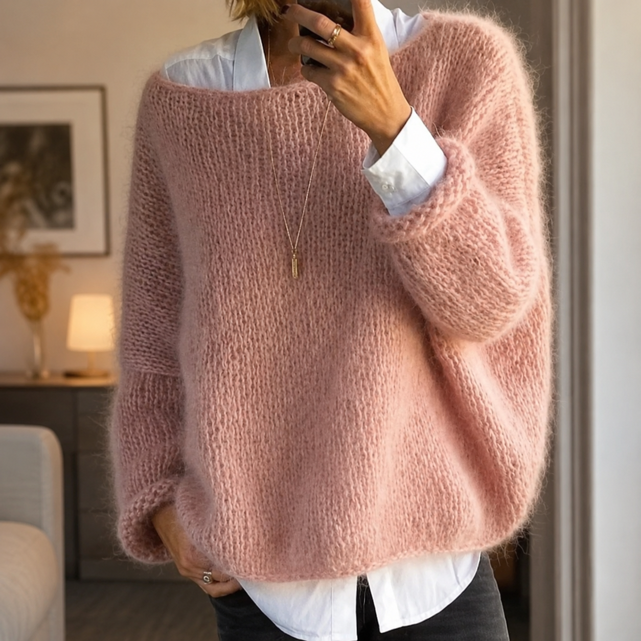 Women's Smart-casual Knitted Warm Fluffy Sweater
