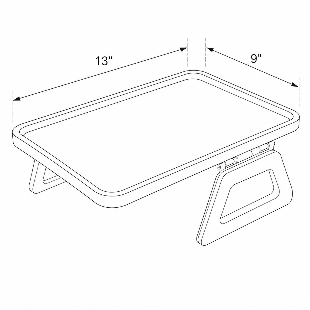 Plateau de table à clipser avec repose-bras en bambou