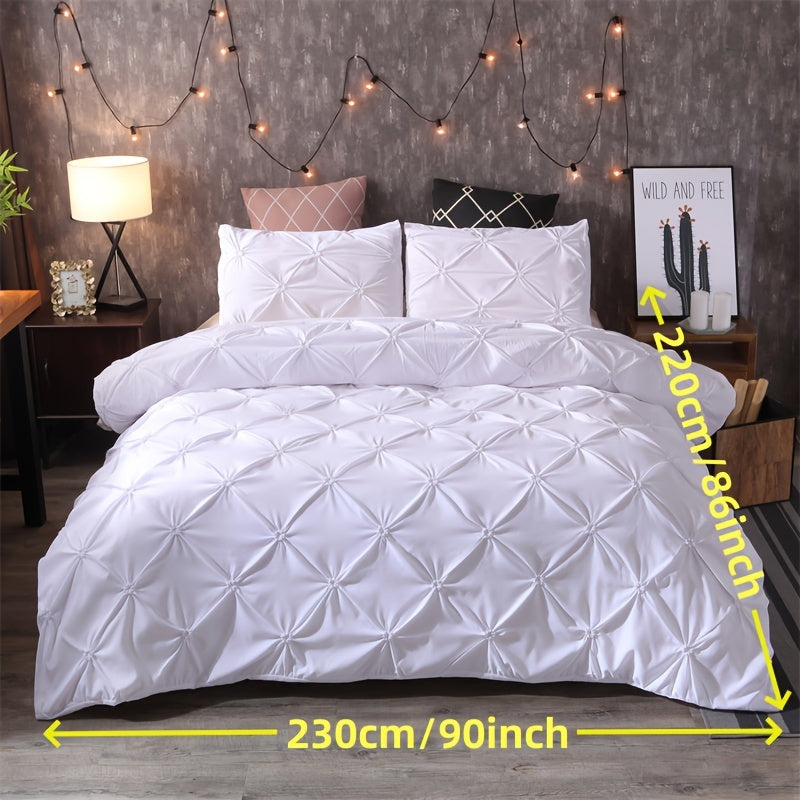 Duvet Cover Set | Quilted Texture | Breathable All-Season Comfort | Polyester - Image 71