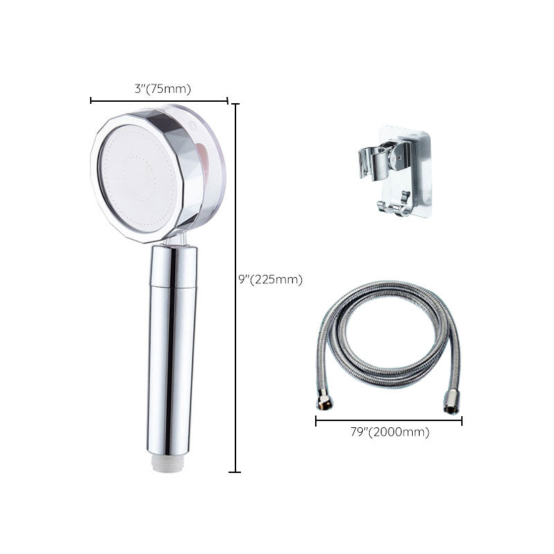 Handheld Shower Head Hose Wall Mount Combo Silver Modern Bathroom Set - Image 17
