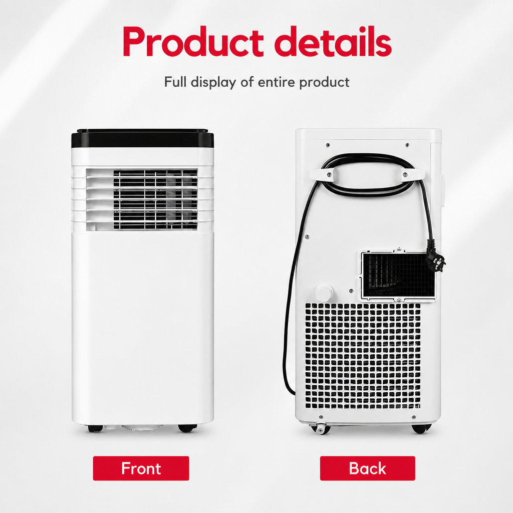 Portable Air Conditioner 7000 BTU 4-in-1 Cooling Heating Fan Dehumidifier - Image 8