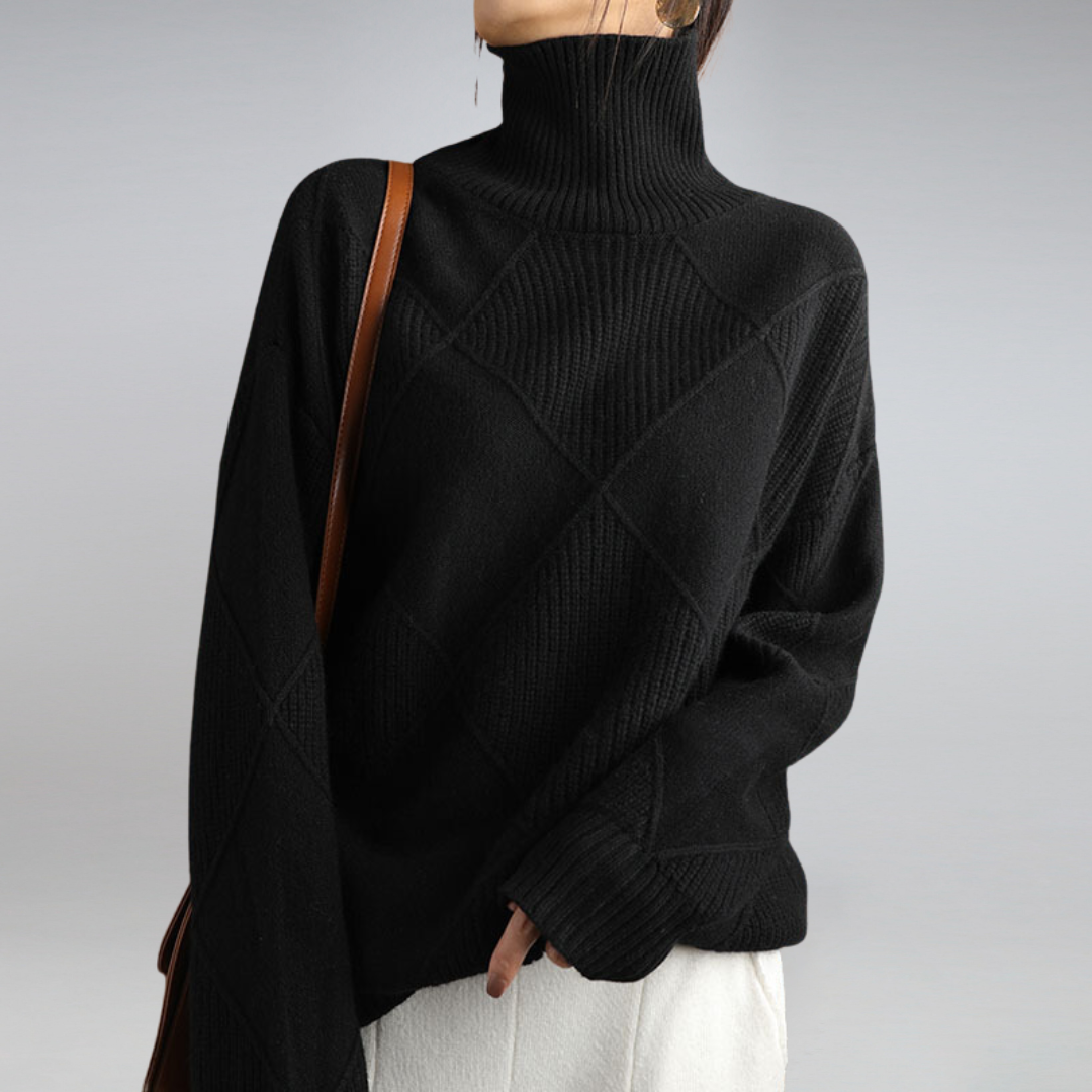Women's Stylish Cashmere Roll Neck Thick Sweater