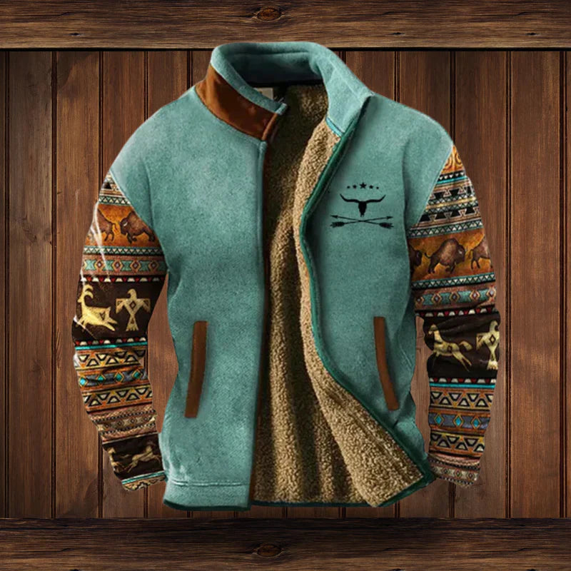 Winter Ethnic Warm Western-Style Jacket for Men