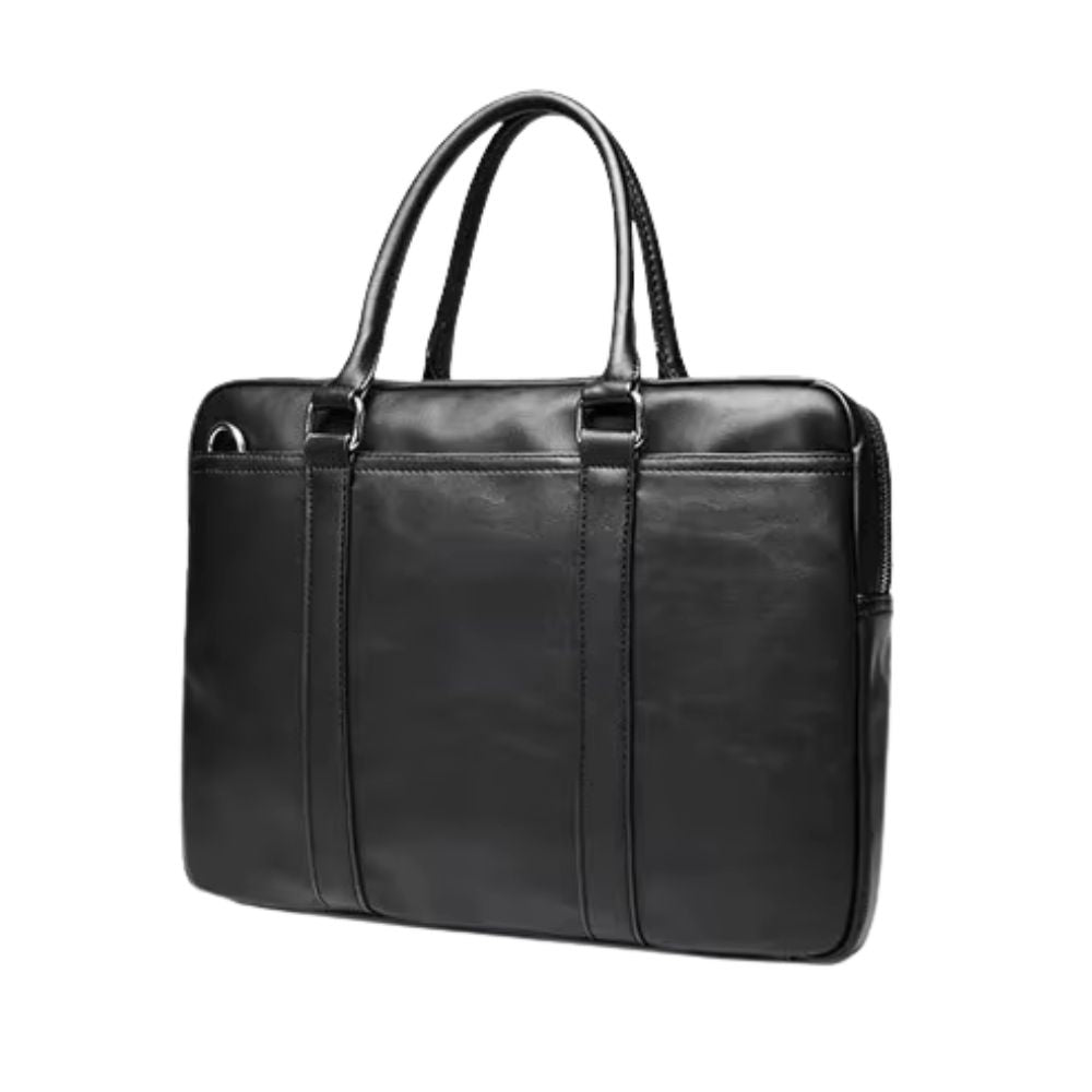 Leighton | Men's Classic Leather Laptop Briefcase Crossbody Messenger Handbag - Image 2