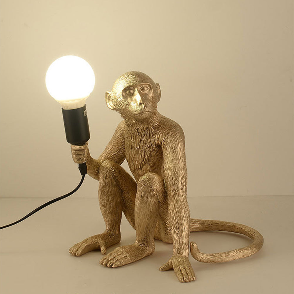 Monkey Table Lamp Black Decorative Bedside Nightstand Light - Image 5