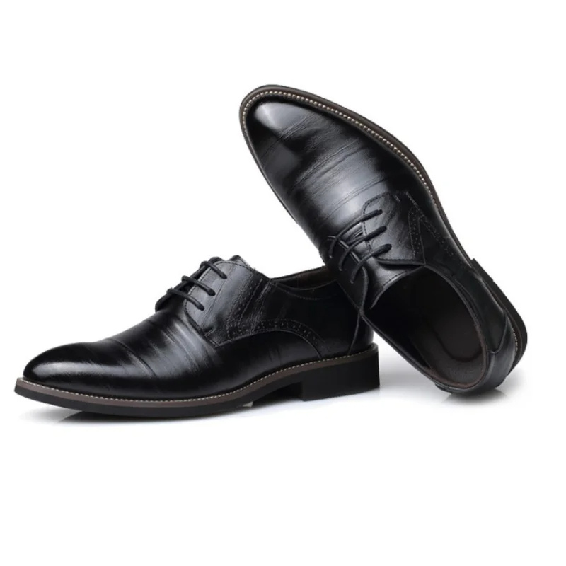 Men's Elegant Sleek Business Formal Shoes with Lace-Up Closure