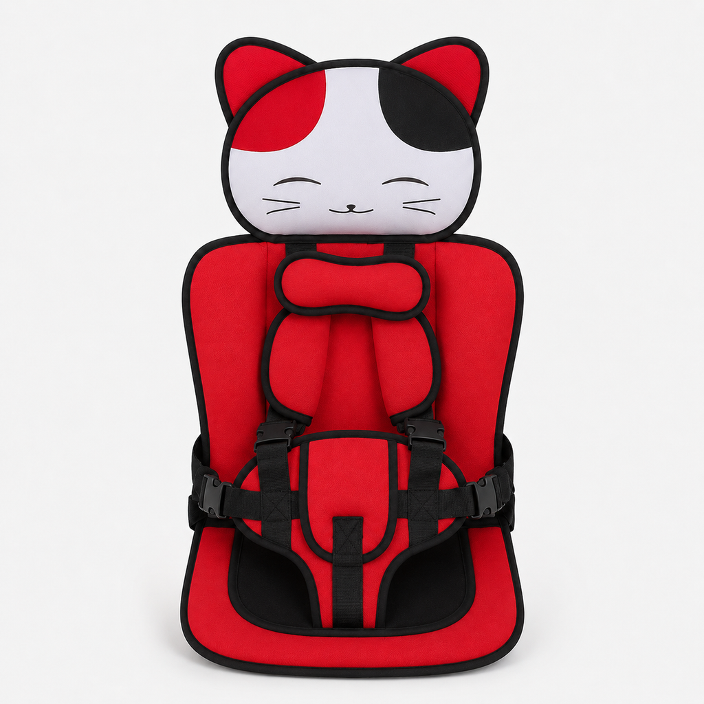 Cute Cat Kids Seat Cushion with Adjustable Straps - Image 3