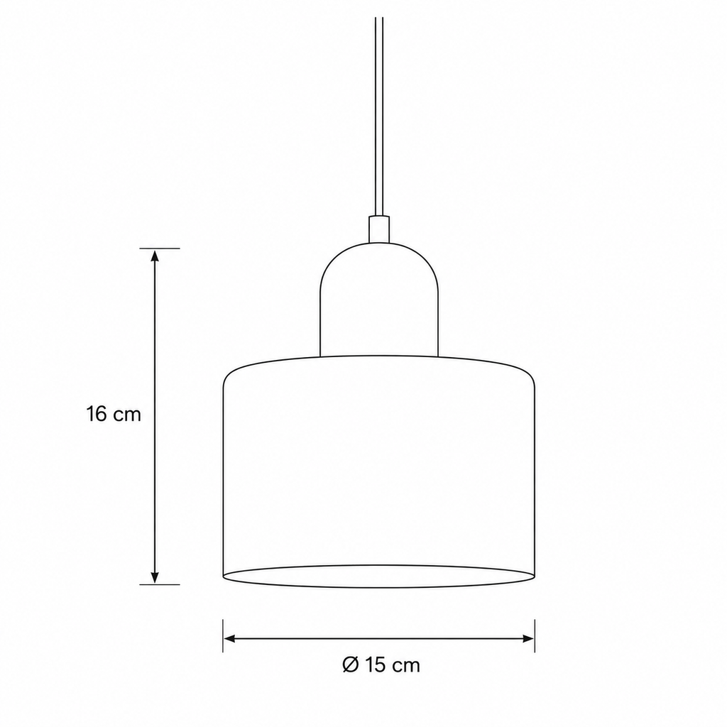 Cylindryczna szklana lampa wisząca