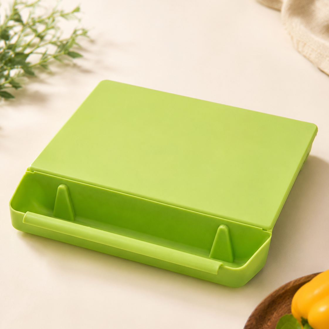 2 in 1 Cutting Board with Container Tray