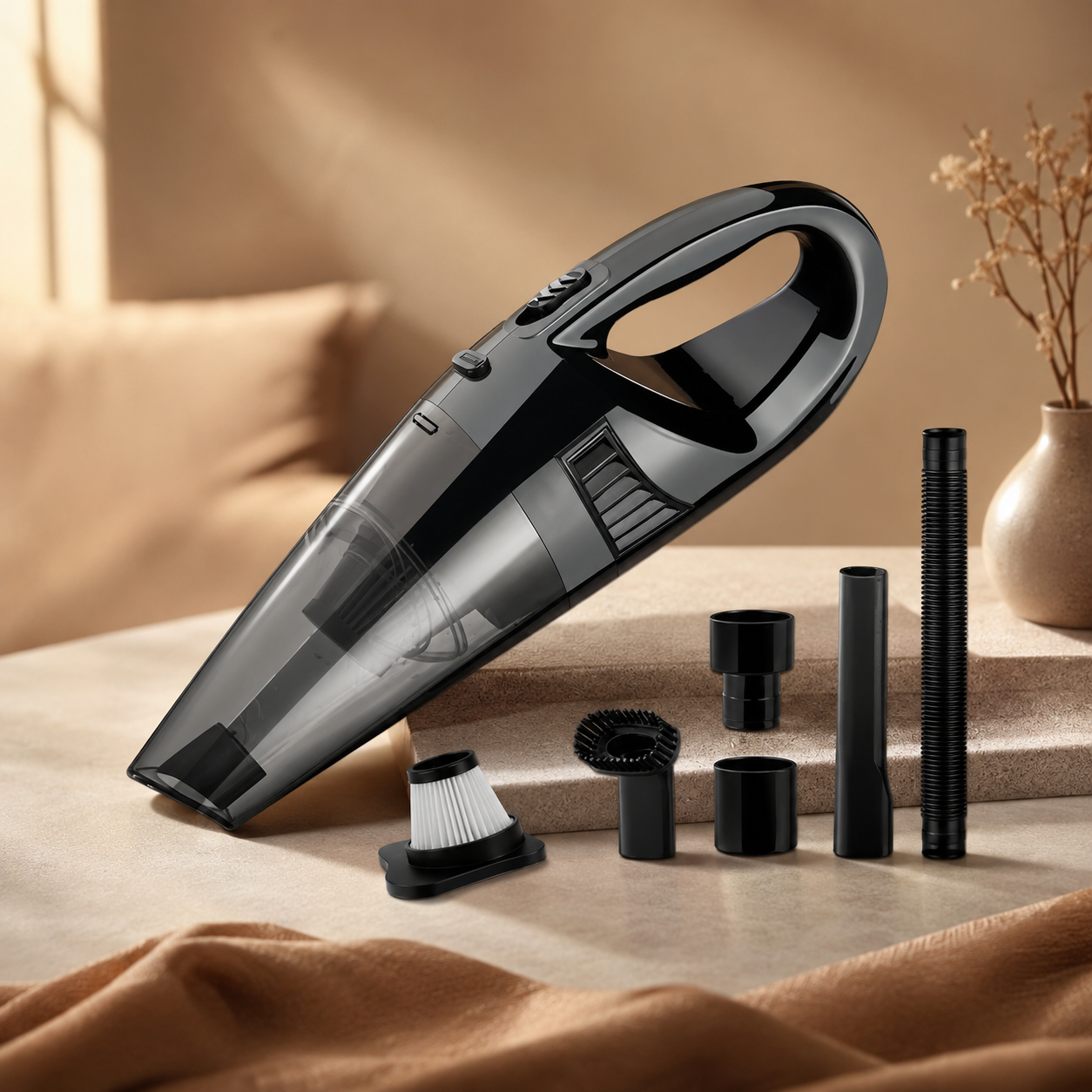 12V Portable Car Vacuum Cleaner with Strong Suction