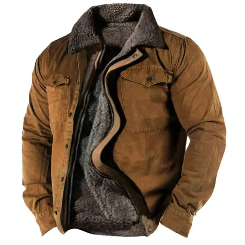 Men's Outdoor Winter Warm Sherpa-Lined Jacket