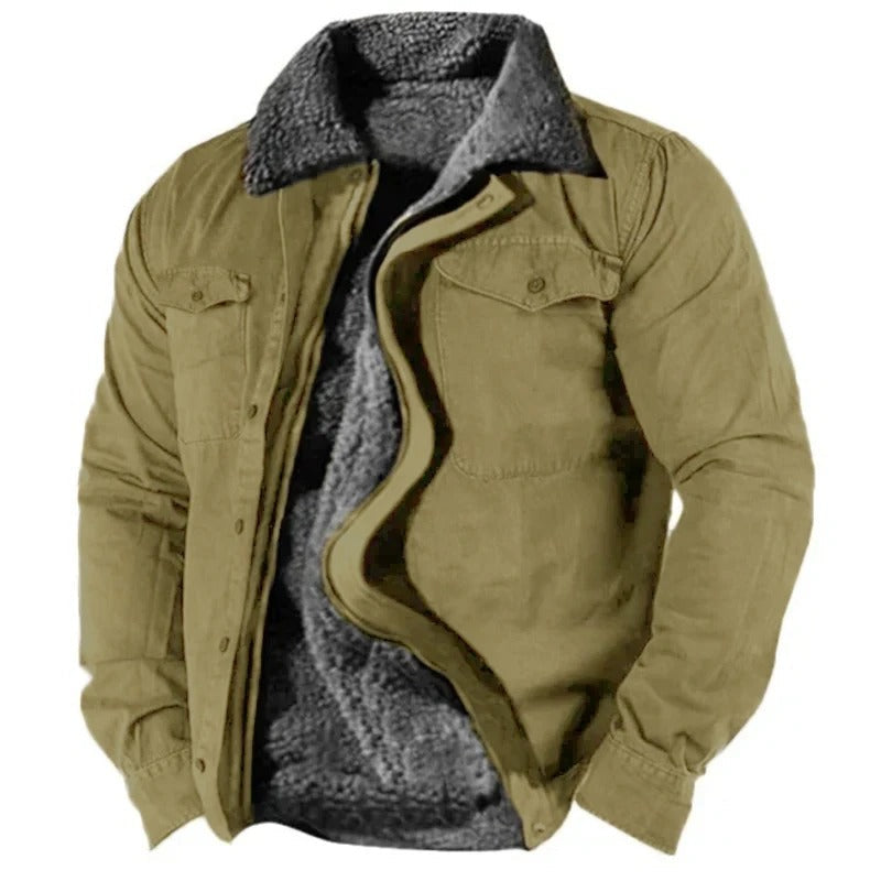 Men's Outdoor Winter Warm Sherpa-Lined Jacket