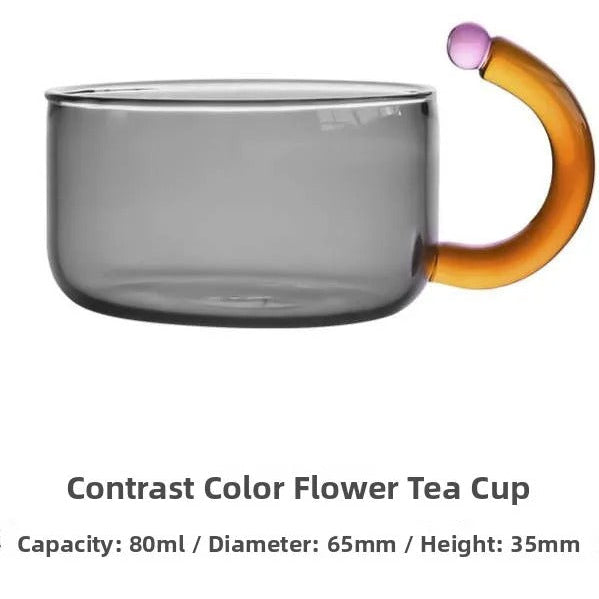 Modern Clear Tokyo Glass Teapot with Matching Cup