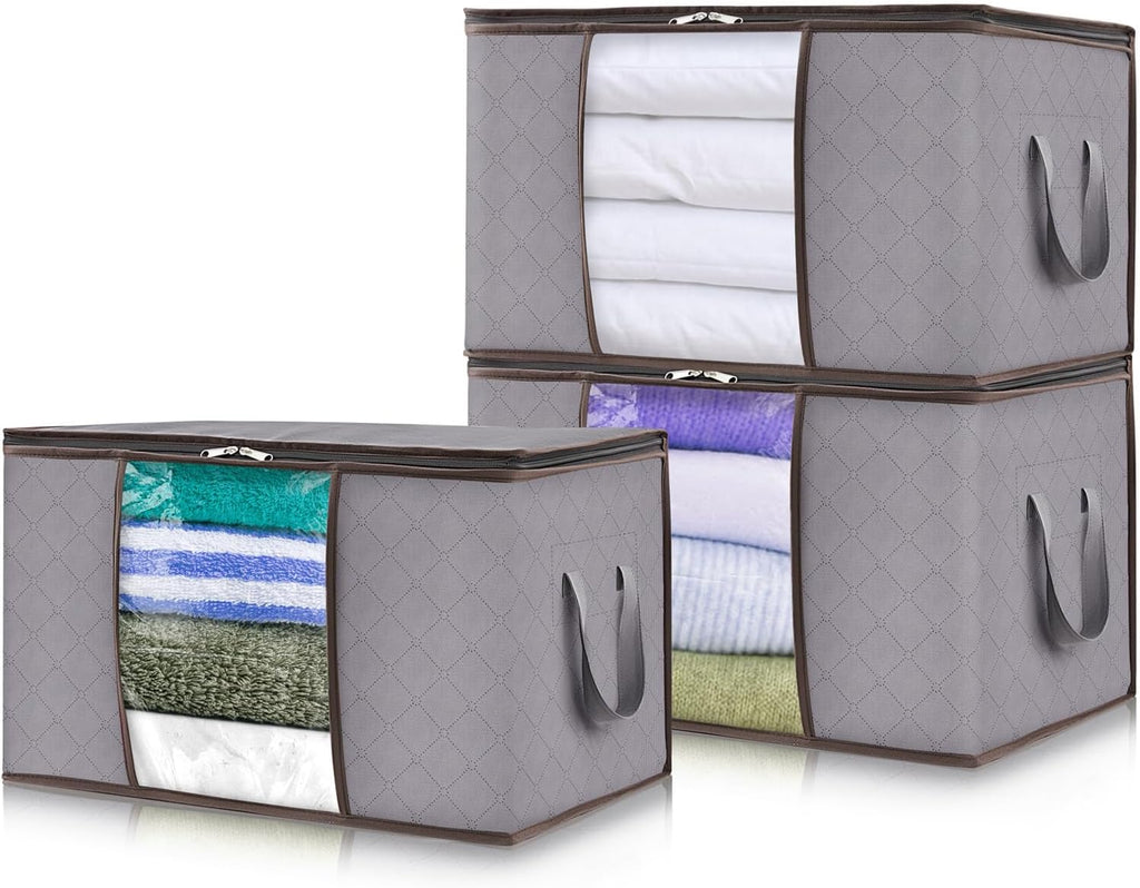 Foldable Storage Boxes with Handles and Front Window - Image 7
