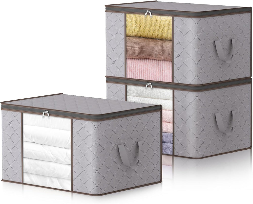 Foldable Storage Boxes with Handles and Front Window - Image 5