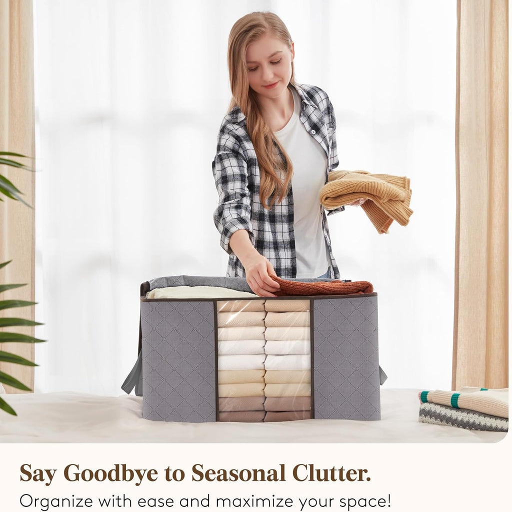 Foldable Storage Boxes with Handles and Front Window - Image 14