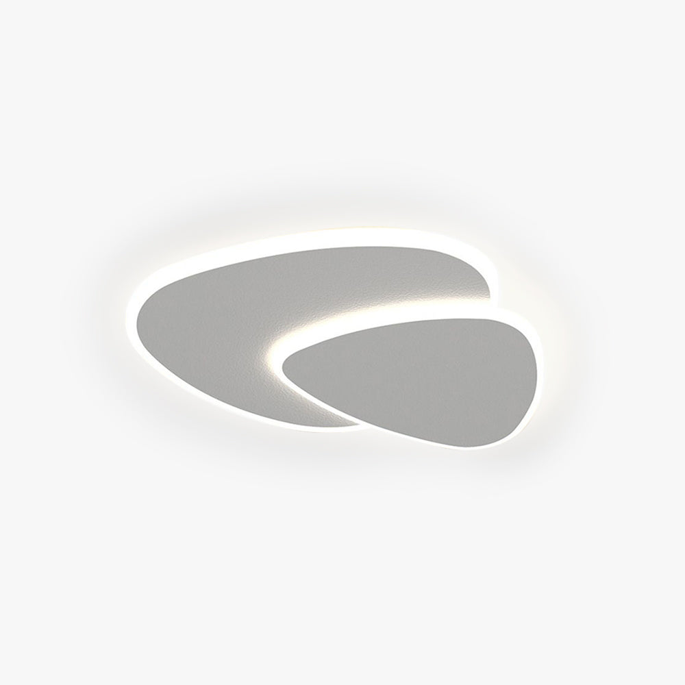 Modern Geometric Flush Mount Ceiling Light Dimmable White LED Fixture