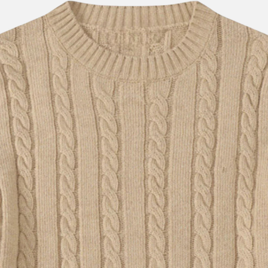Men’s Classic Knitted Winter Sweater with Round Neckline Style