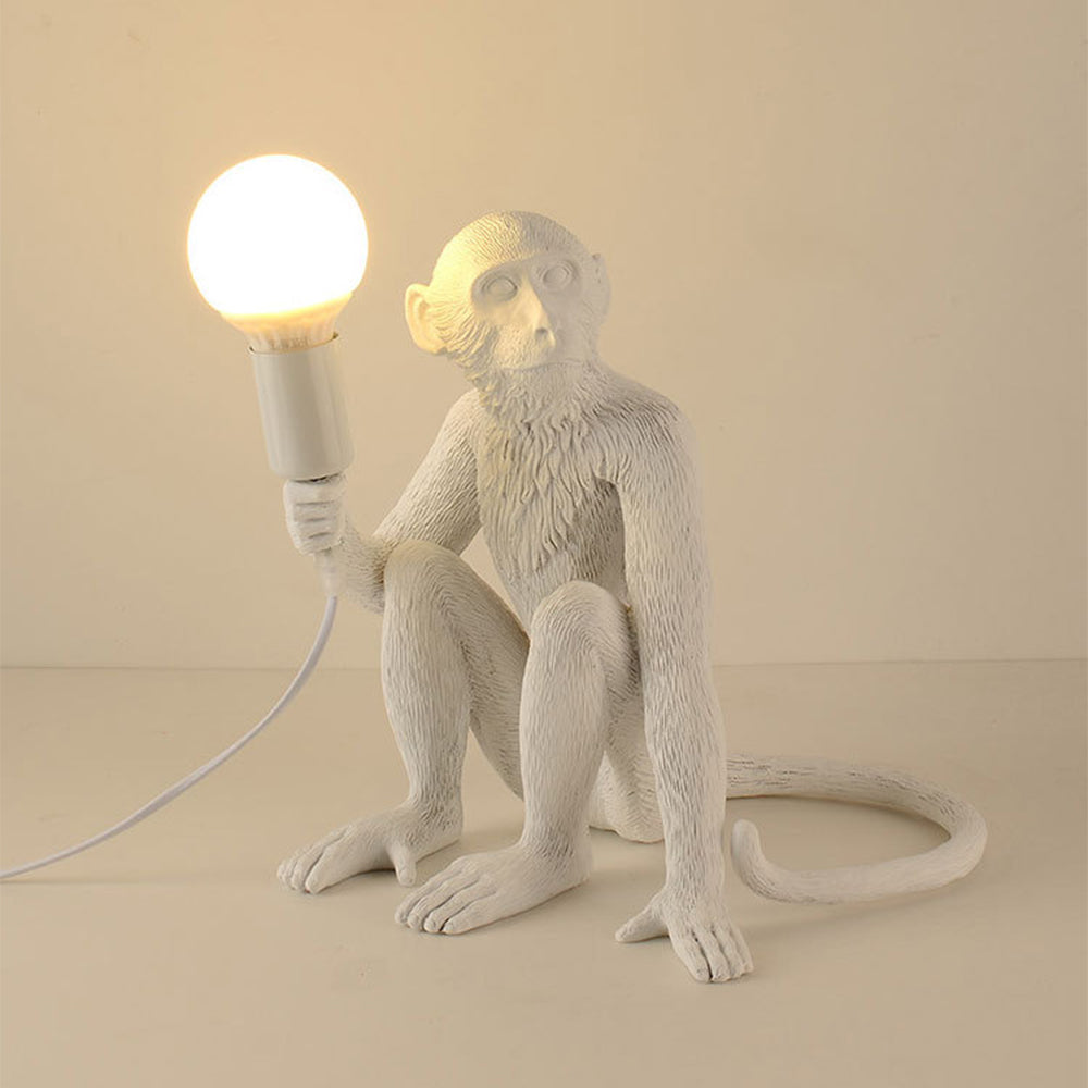 Monkey Table Lamp Black Decorative Bedside Nightstand Light - Image 3
