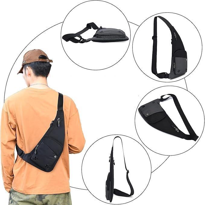 Oliver | Men's Small Slim Waterproof Canvas Crossbody Sling Bag - Image 3